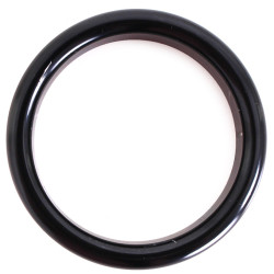 Kiotos Cockring en aluminium Circle 15mm Noir